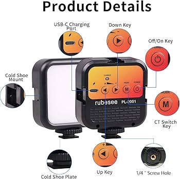 Amazon | LEDビデオライト - rubesee PL-2001 写真撮影用ポータブル Amazon | LEDビデオライト - rubesee PL-2001 写真撮影用ポータブル